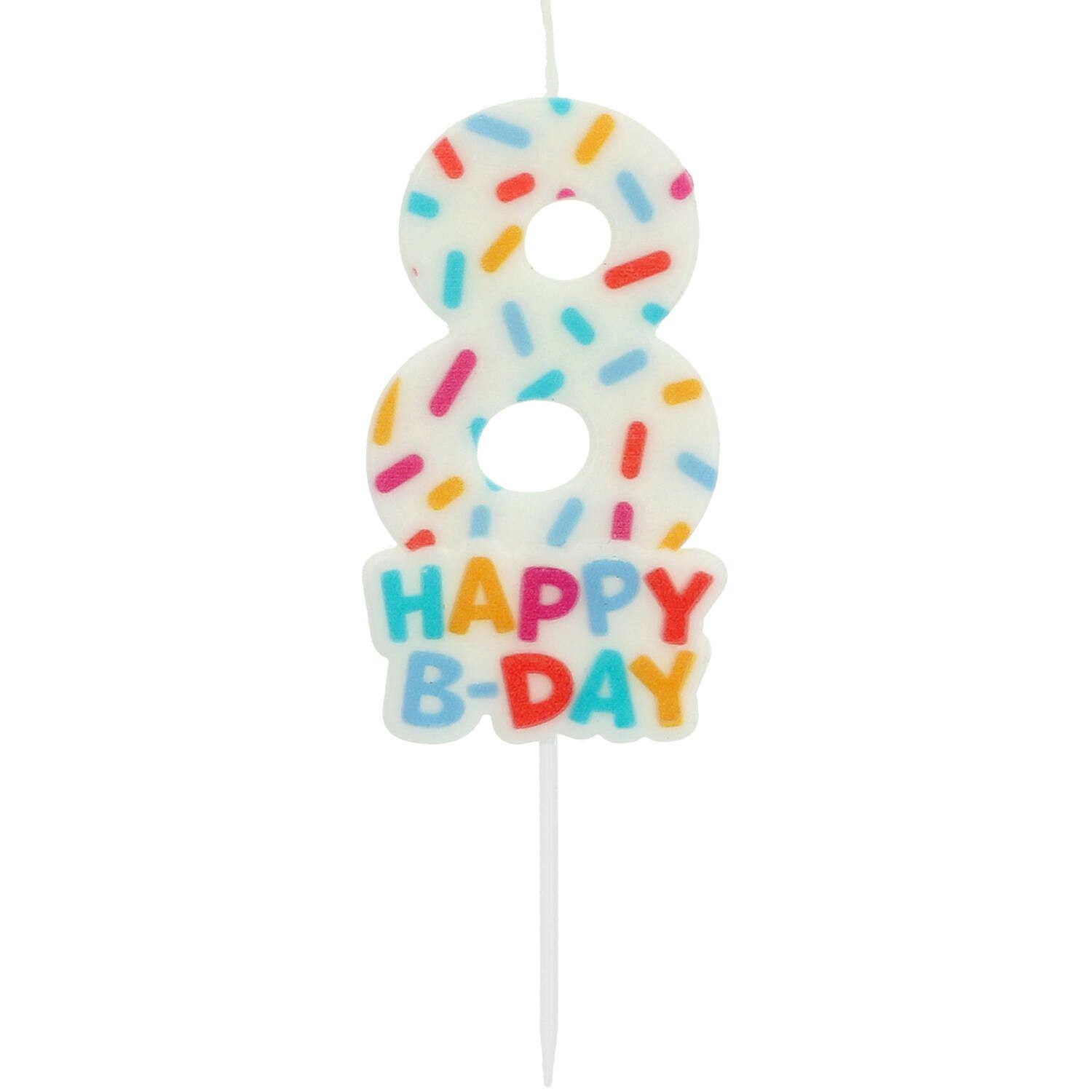 Folat Geburtstagskerze Zahlenkerze Geburtstag "Cozy Sprinkles" 7 cm, Bunt