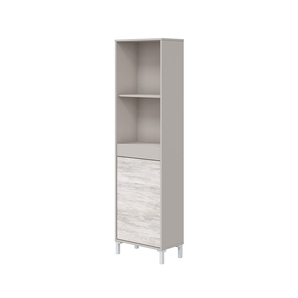 freiraum Standregal VANYA, in Kaschmir / Velho Weiß - 49x174x28 (BxHxT)