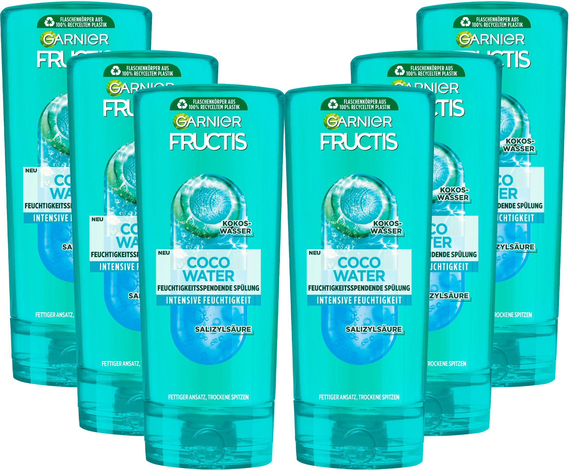 Water Coco 6-tlg. Spülung, Garnier Haarspülung Fructis Set, GARNIER