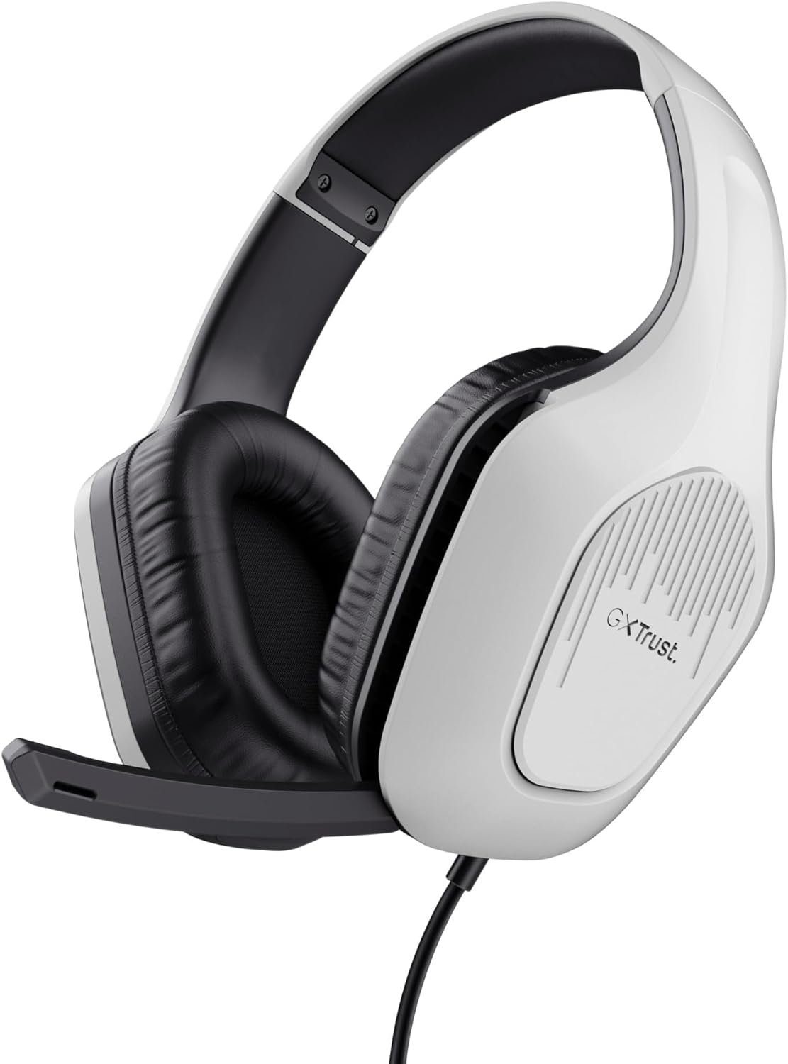 Trust Gaming GXT 415PS Zirox (Leistungsstarke Spitzenklang 50-mm-Treiber, Komfort,Sound Spielerlebnis) für Kabel, Federleicht, Mit Kopfbügel, ultimatives Gaming-Headset Steuerung Verstellbarer und