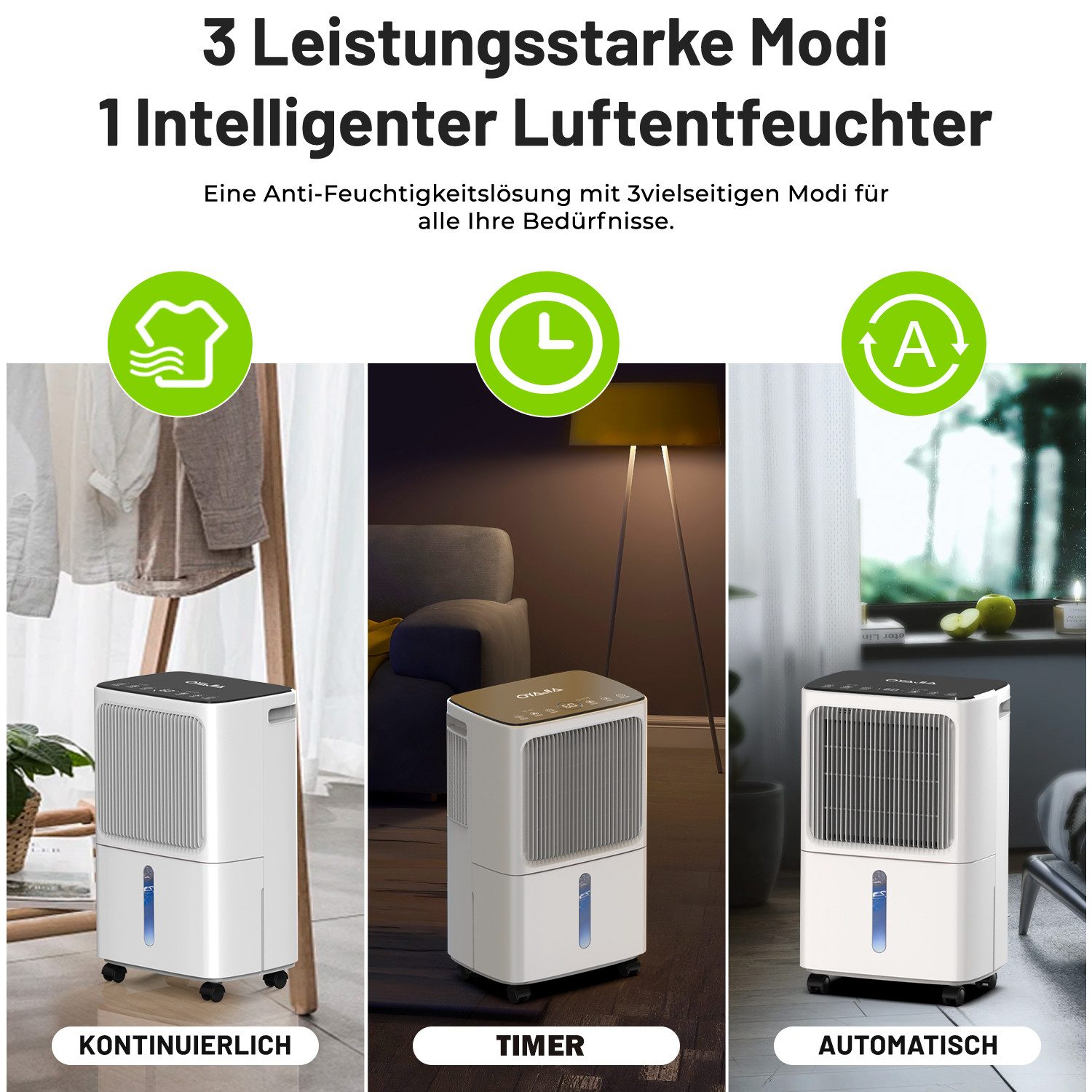 kehot Luftreiniger Luftentfeuchter mit WLAN App, günstig online kaufen