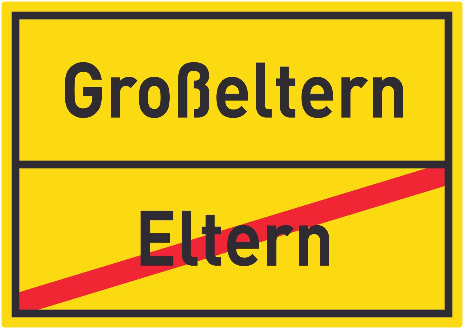 HB-Druck Aufkleber Großeltern Eltern Aufkleber Ortsaufkleber, wetterfest, UV-beständig, kratzfest