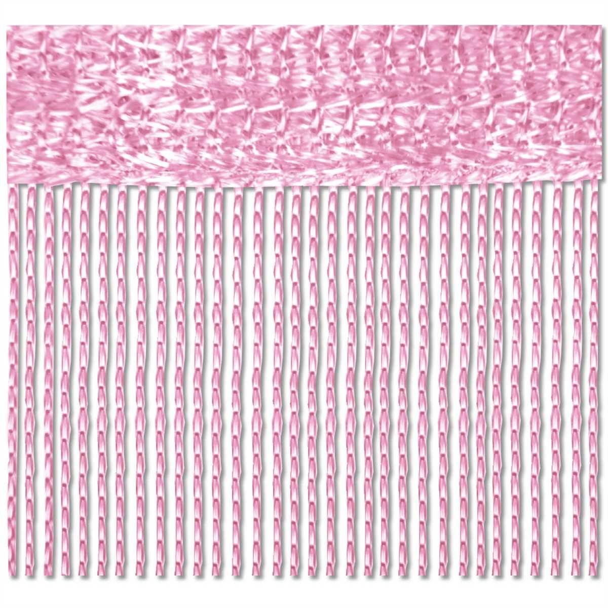 Fadengardine (BxL), Vorhang, 140cm halbtransparent, vers. mit Bestlivings, 240cm Pink in Stangendurchzug, viele Stangendurchzug Farben x