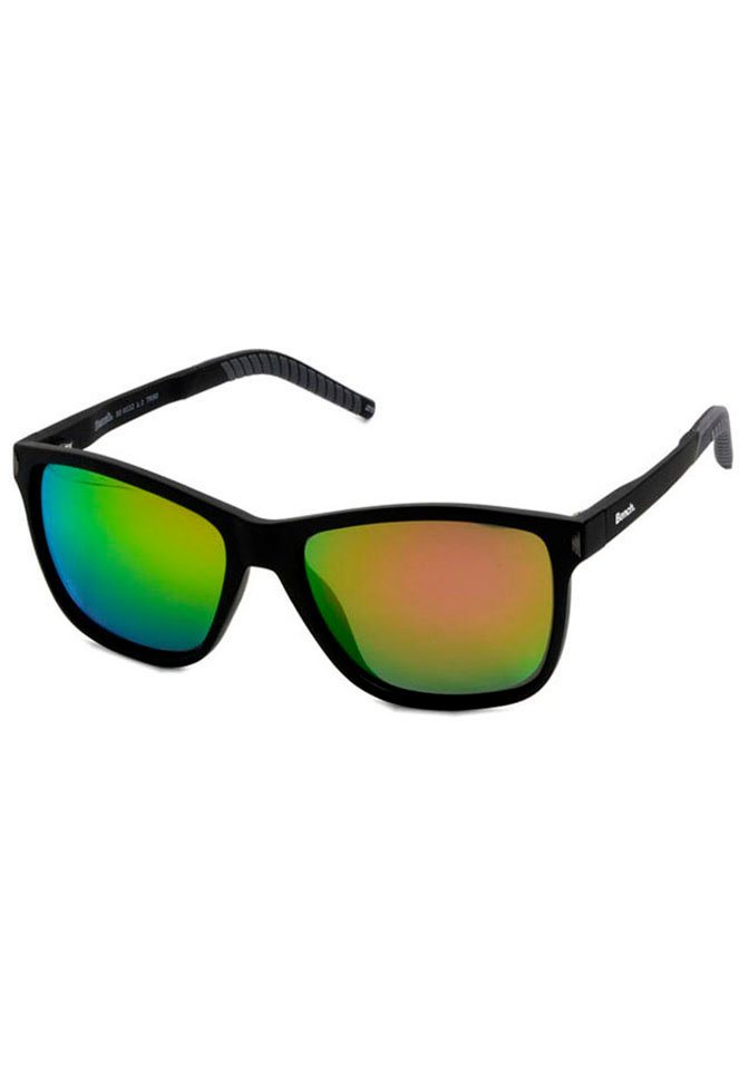 Bench. Sonnenbrille, Auffällig bei diesem Modell sind die Spiegelgläser in  Regenbogenfarben