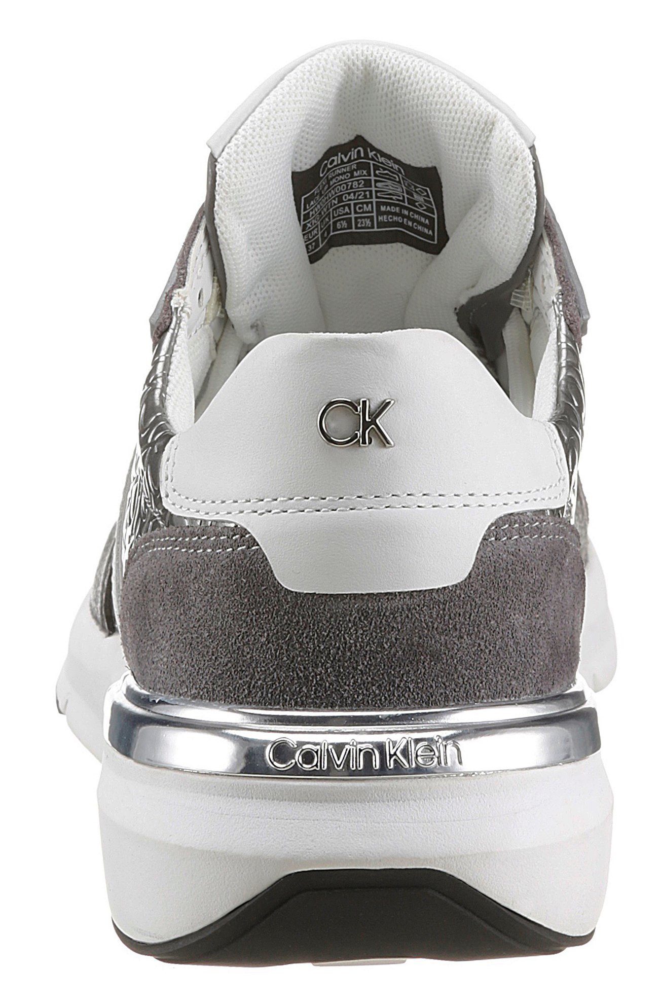 Schuhe Sneaker Calvin Klein Sneaker in Metallic-Optik