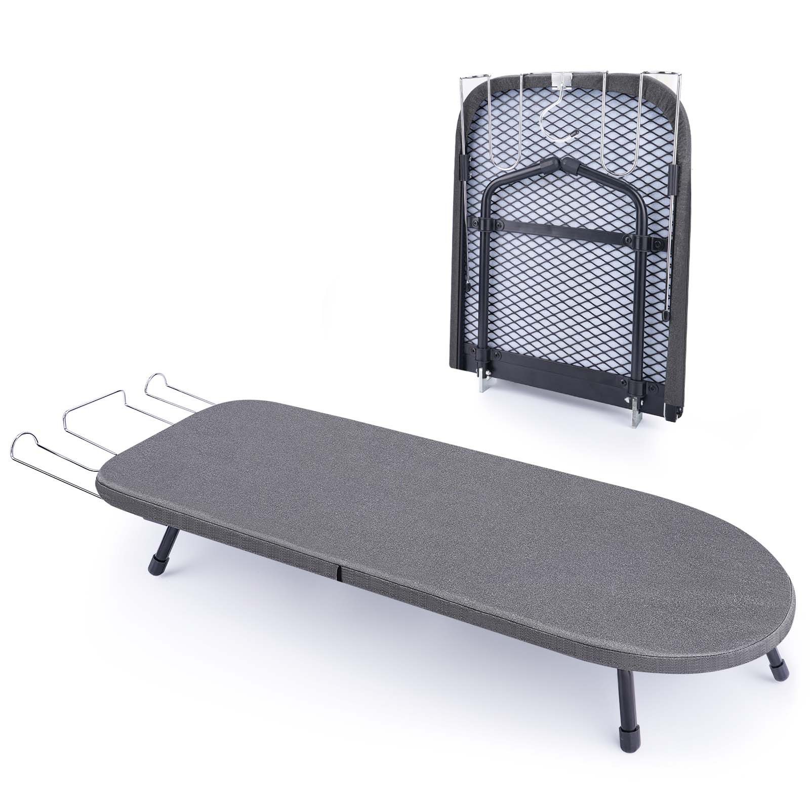 XERSEK Tischbügelbrett Stahl Tisch Klein Bügeltisch 81x31cm Mini Klappbares Bügelbrett, Faltbar Bügelbretter für Dampfbügelstation