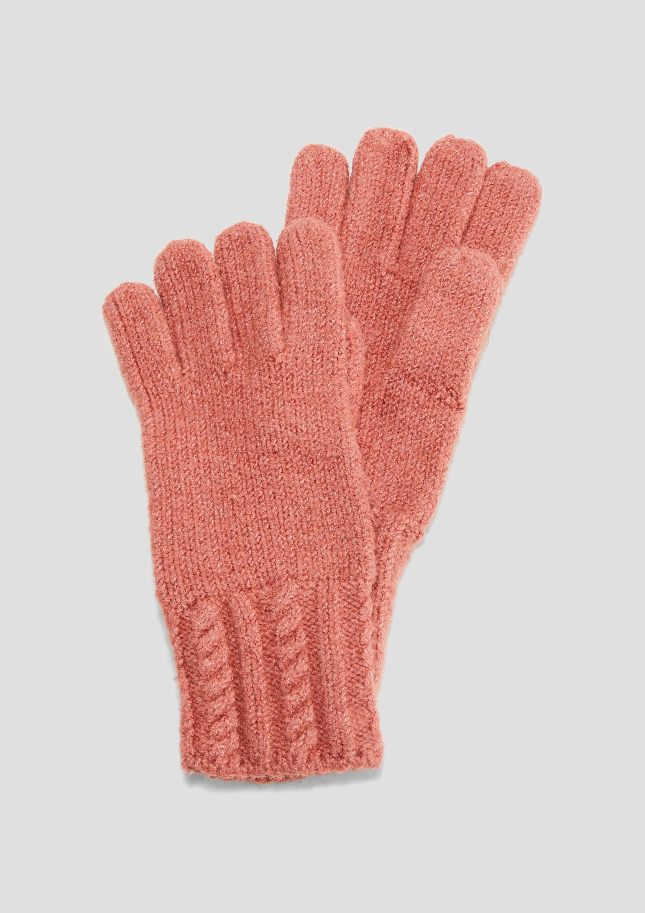 s.Oliver Strickhandschuhe Handschuhe Strickhandschuhe aus Baumwollmix