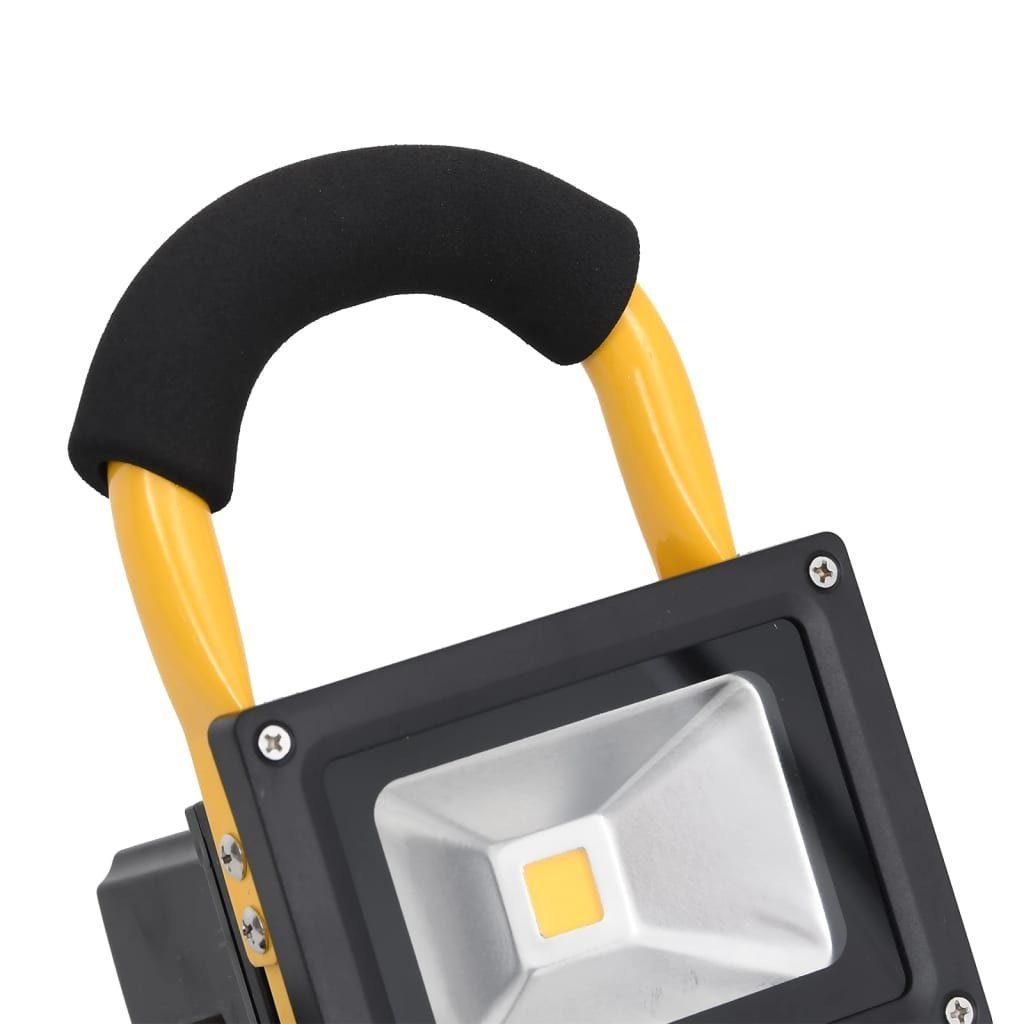 vidaXL Flutlichtstrahler LED-Strahler Wiederaufladbar mit Handgriff 30W Warmweiß