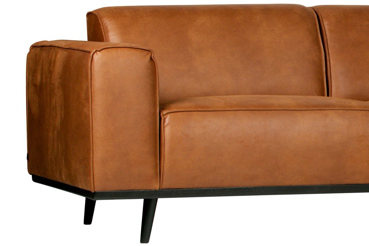 Ecksofa Cognac, Leder freistellbar BePureHome - Rechts Statement Ecksofa