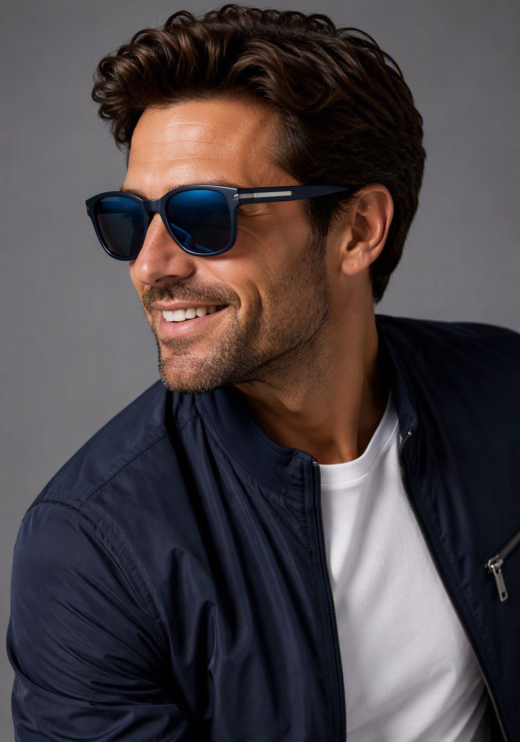 Man's World Sonnenbrille sportlich-modischer Stil, Trapez-Vollrandrahmen, Filterkategorie 3