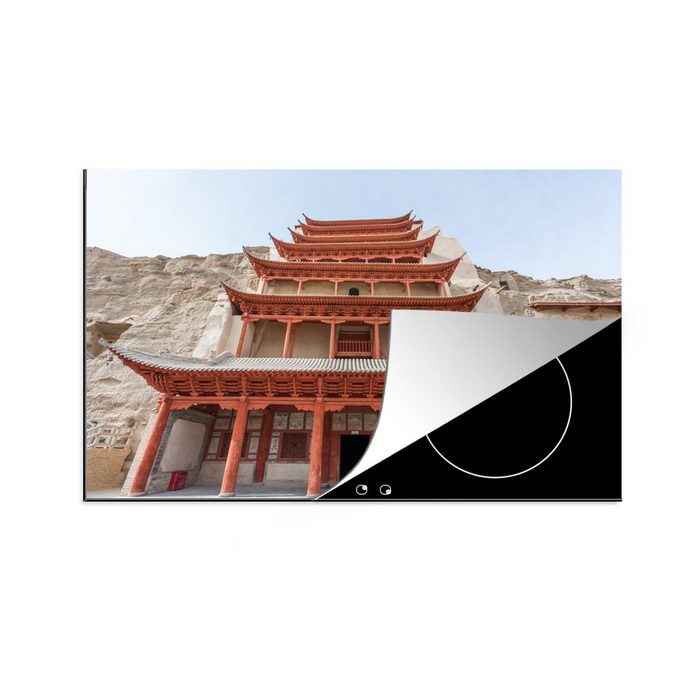 MuchoWow Herdblende-/Abdeckplatte Die prächtige Tempelanlage der Mògāo-Höhlen in China aus der Nähe Vinyl (1 tlg) Ceranfeldabdeckung für die küche Induktionsmatte