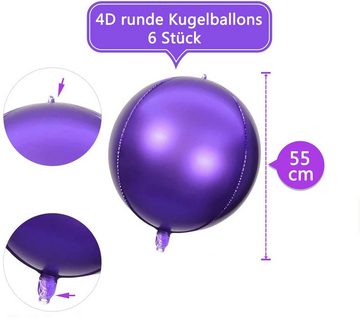Coonoor Luftballon 6er Pack 55 cm Riesenluftballon für allgemeine Partydekoration, Durchmesser: 55 cm