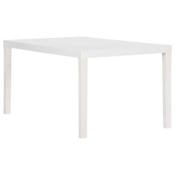 furnicato Gartentisch 150x90x72 cm PP Weiß