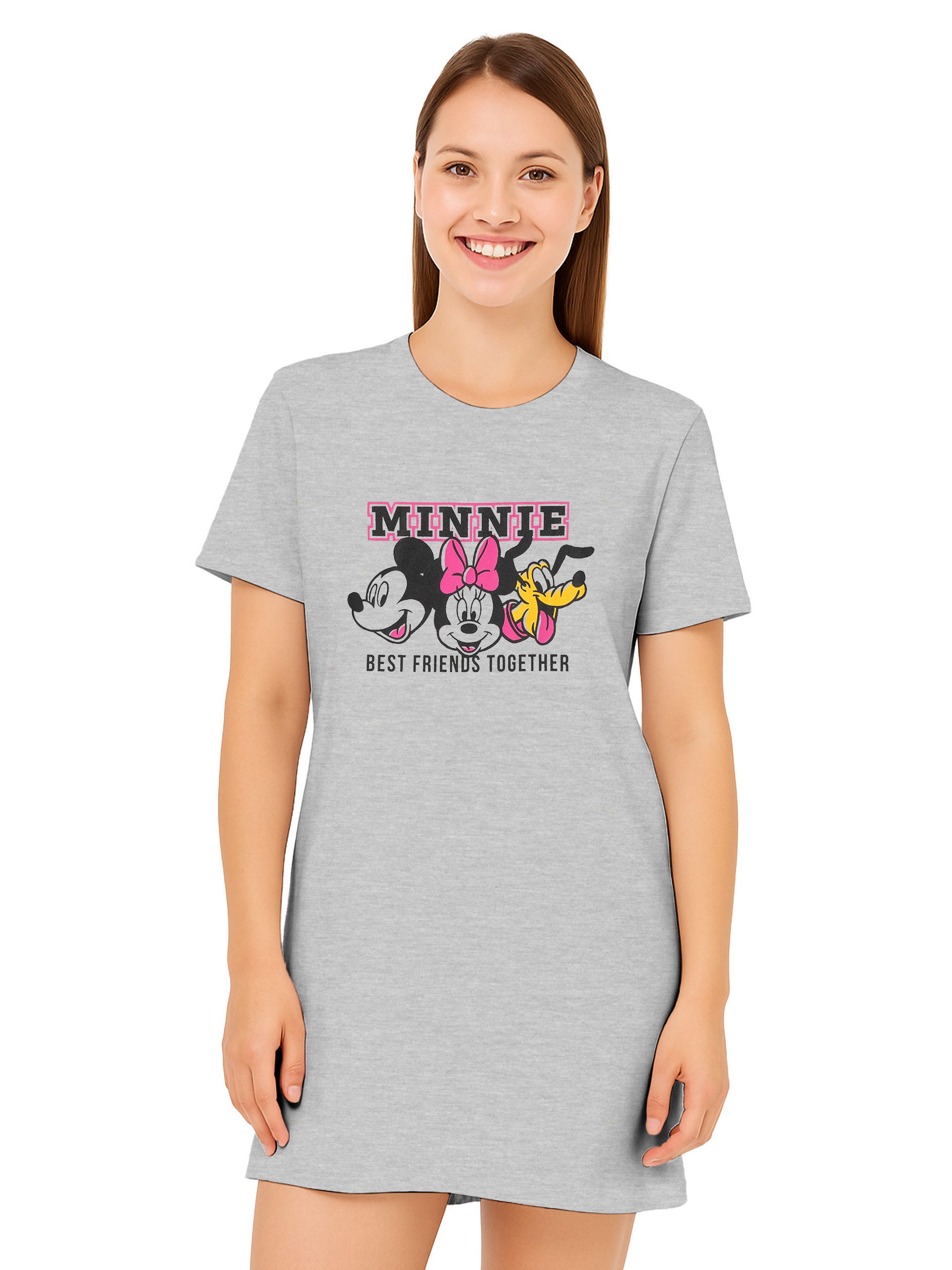 United Labels® Nachthemd Disney Minnie Mouse Nachthemd Schlafshirt Pyjama Kurzarm Oberteil