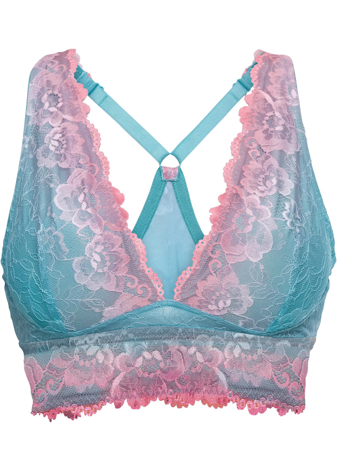 bonprix Bustier mit zarter Spitze im Farbverlauf, aus Polyamid und Elasthan