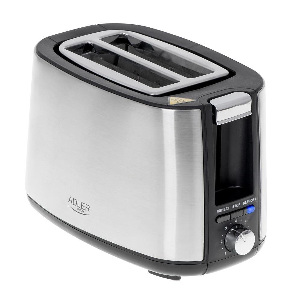 7 AD Bräunungsstufen, Adler Toaster 3214, mit 900 Brötchenauflage W, Brötchenaufsatz,