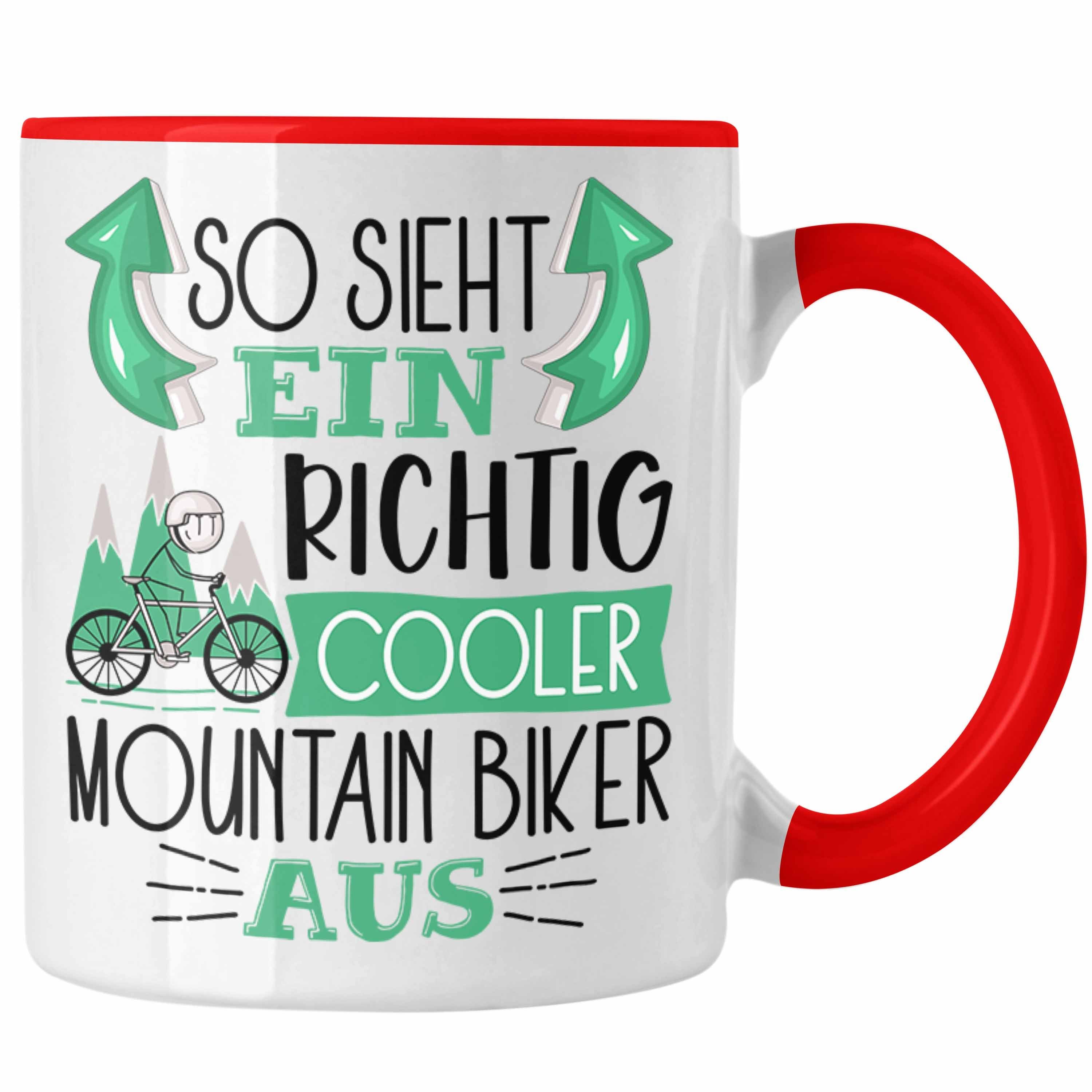 Trendation Tasse So Sieht Ein Richtig Cooler Mountainbiker Aus Geschenk Tasse Lustiger Rot