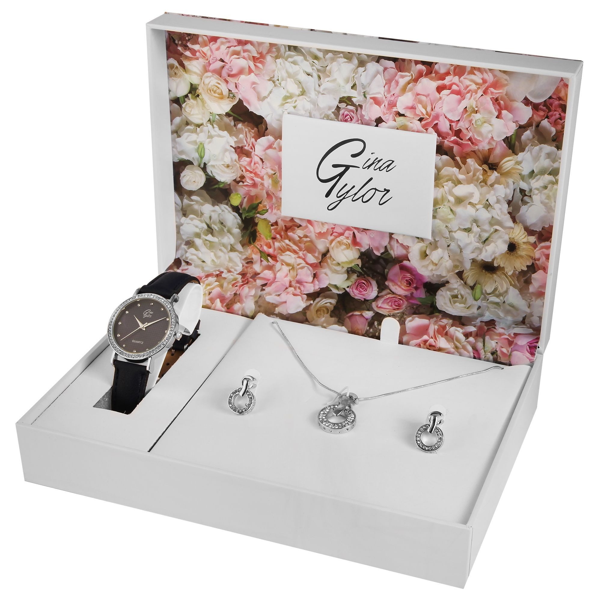 Schmuckset EX601 GinaTylor Damengeschenkset mit Armbanduhr, Halskette und