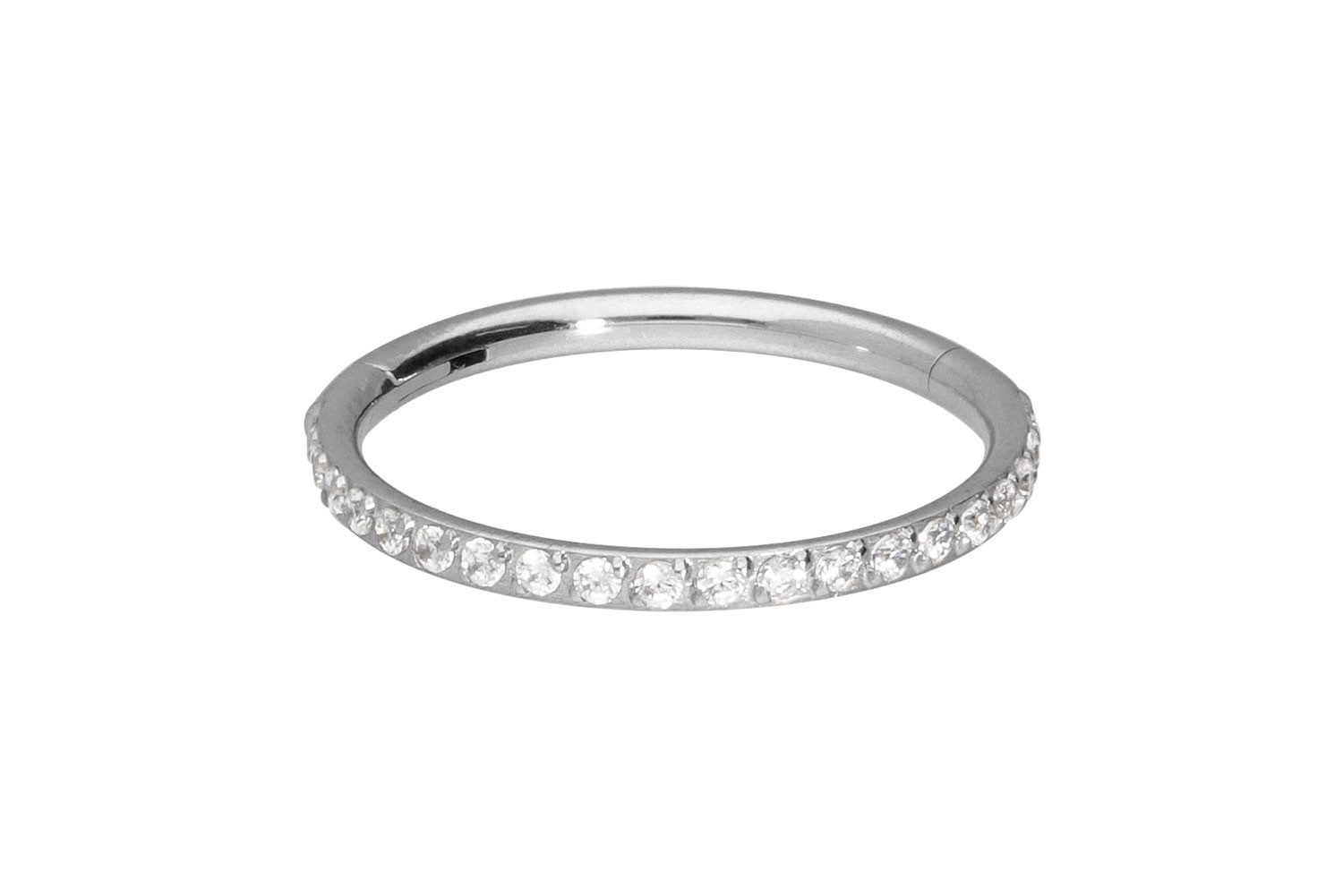 PIERCINGLINE Nasenpiercing Titan Segmentring Clicker EINGEFASSTE günstig online kaufen