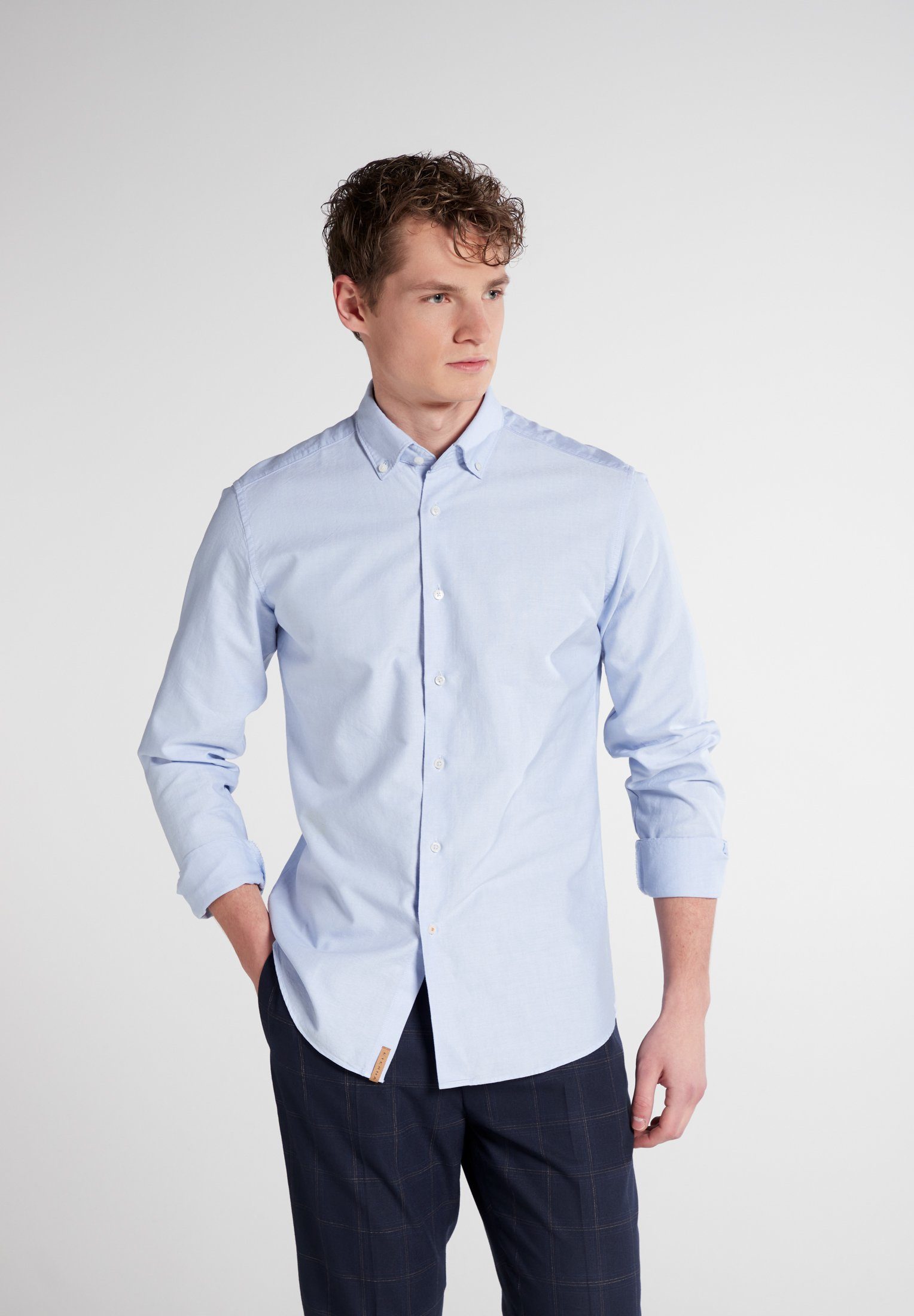 Eterna Langarmhemd SLIM FIT EASY IRON (bügelleicht)
