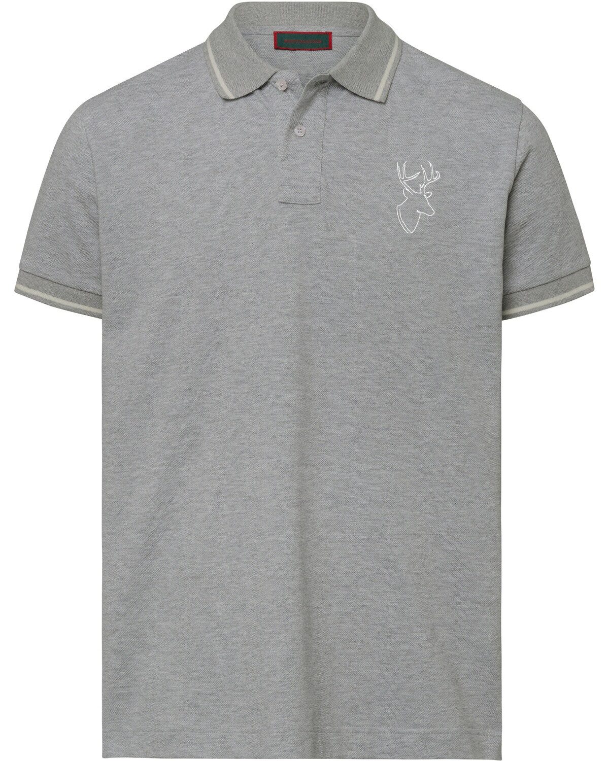 Reitmayer Poloshirt Piqué-Poloshirt mit Hirsch
