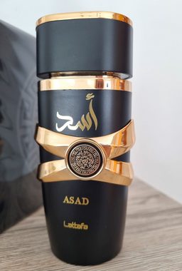 Lattafa Eau de Parfum Asad Unisex, EDP Spray, Glasflakon in außergewöhnlichem Design