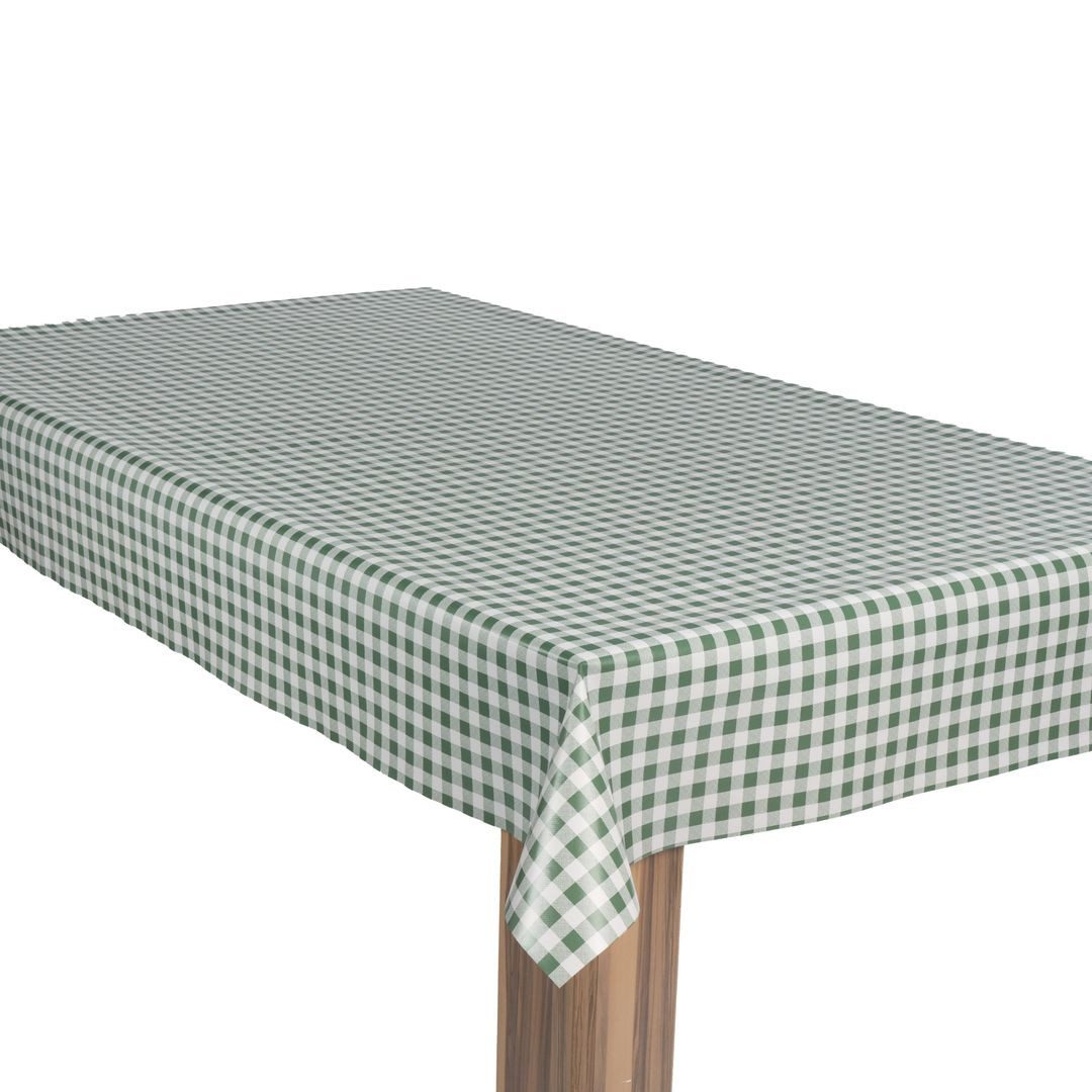 laro Tischdecke Wachstuch-Tischdecke Gartentischdecke KaroKariertDunkelgrün günstig online kaufen
