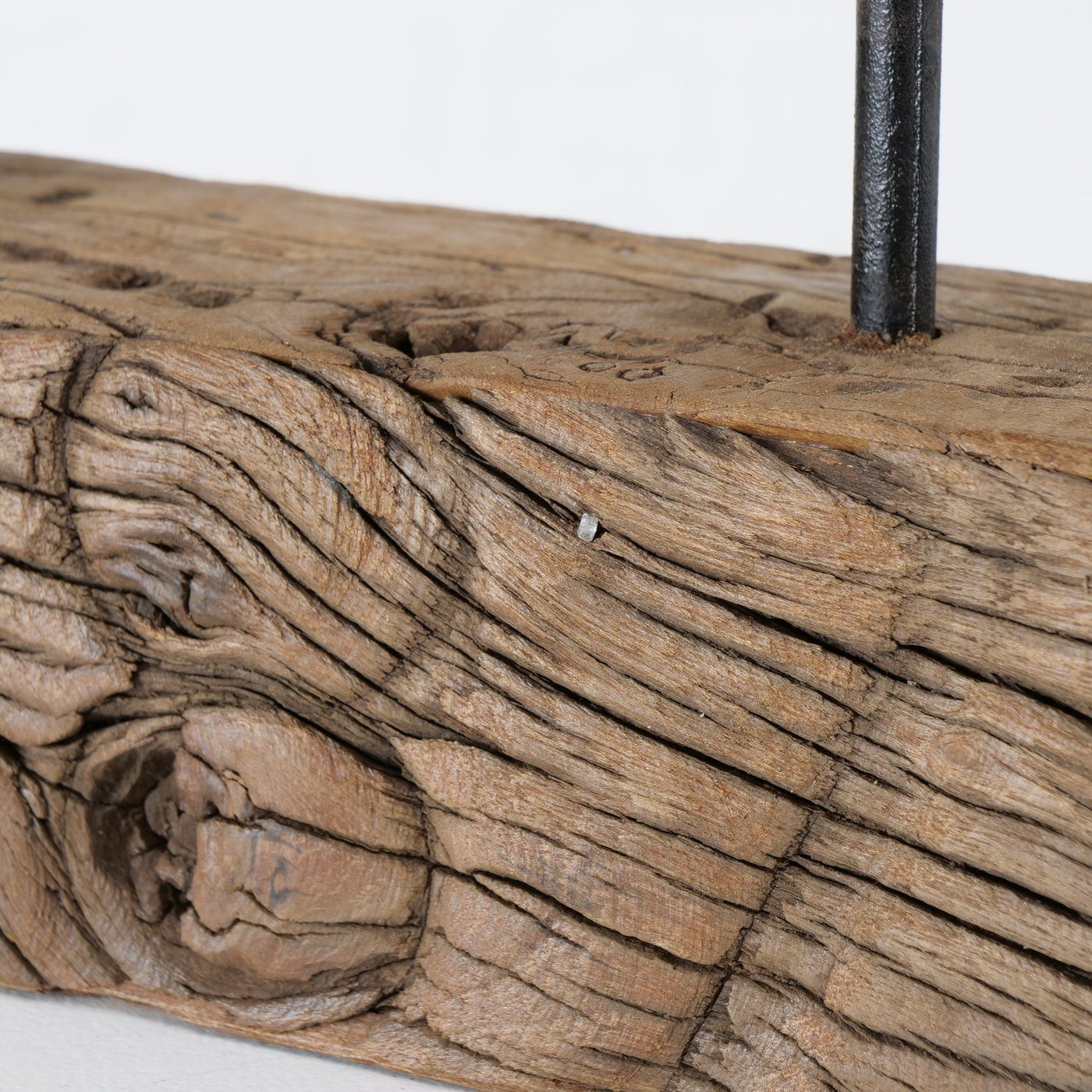 BOLTZE Kerzenleuchter Kerzenleuchter Solea aus Eisenbahnschwellenholz