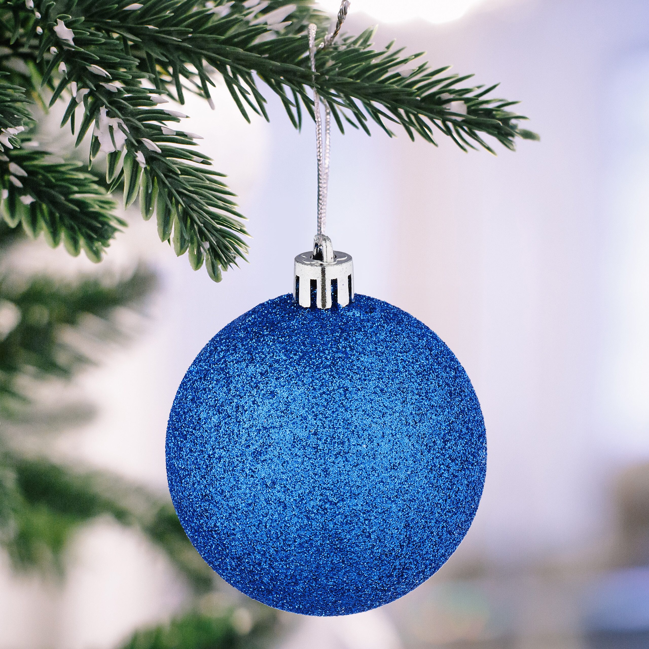 relaxdays Weihnachtsbaumkugel Weihnachtskugeln im 72er Set (72 St), blau