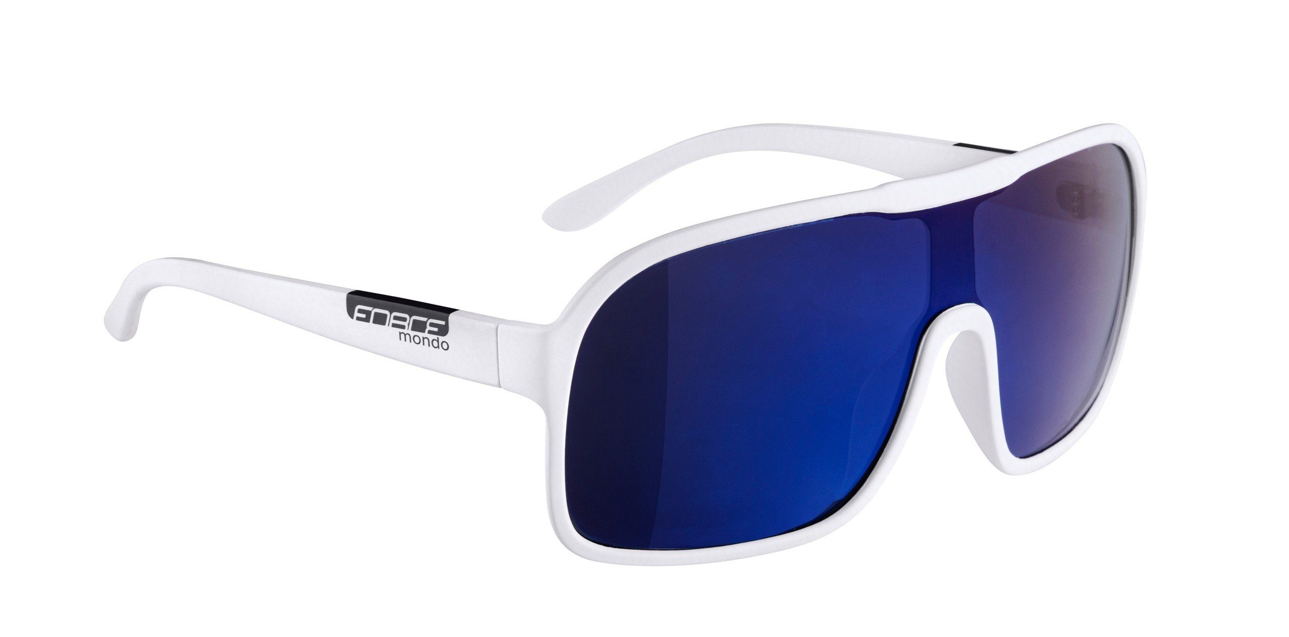 FORCE FORCE Fahrradbrille matt-weiss Sonnenbrille blaue Linse MONDO