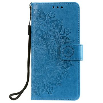 CoverKingz Handyhülle Hülle für Samsung Galaxy A52/A52 5G/A52s 5G Handy Flip Case Cover 16,5 cm (6,5 Zoll), Klapphülle Schutzhülle mit Kartenfach Schutztasche Motiv Mandala