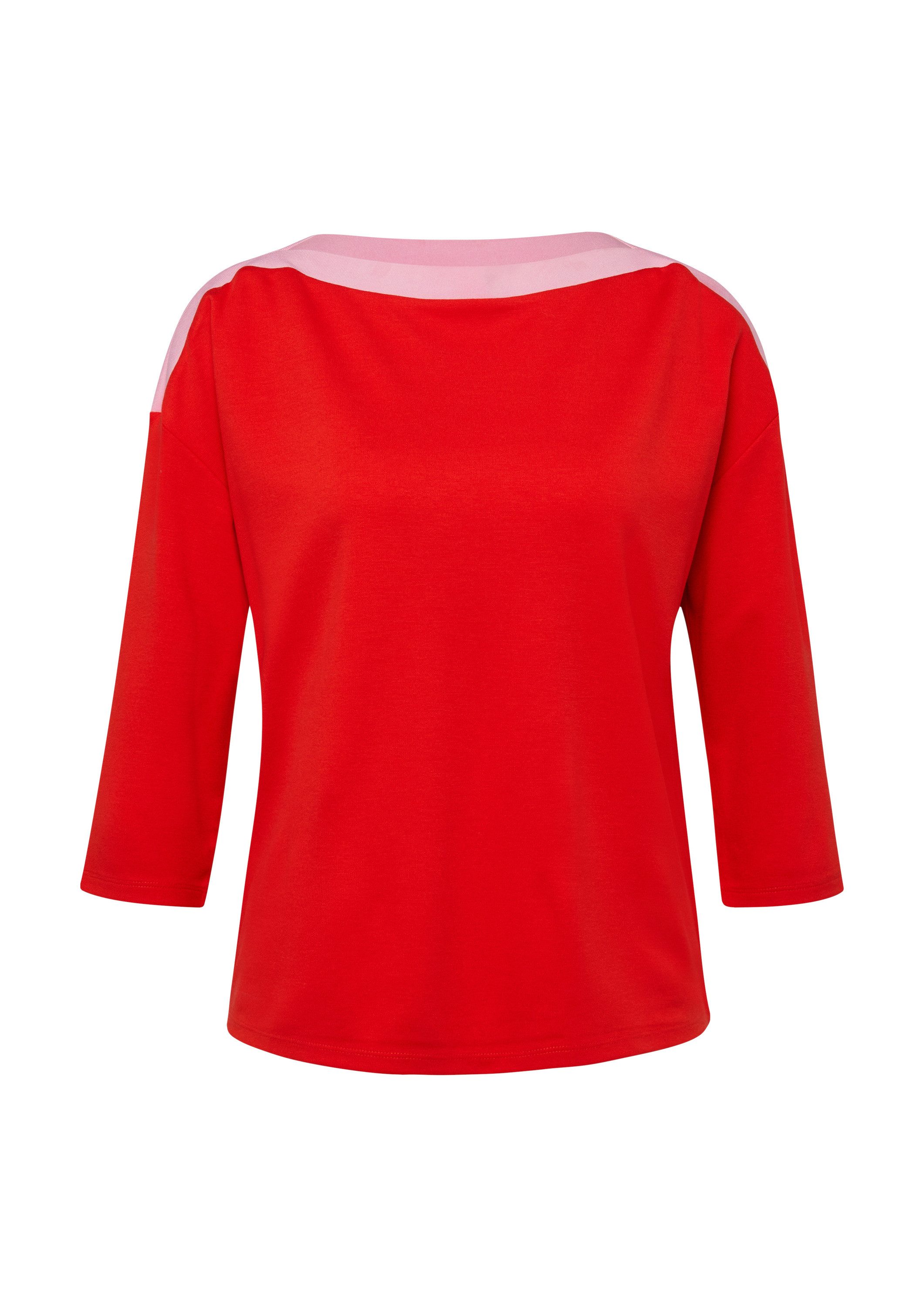 s.Oliver 3/4-Arm-Shirt T-Shirt Shirt im Relaxed Fit mit U-Boot-Ausschnitt u günstig online kaufen