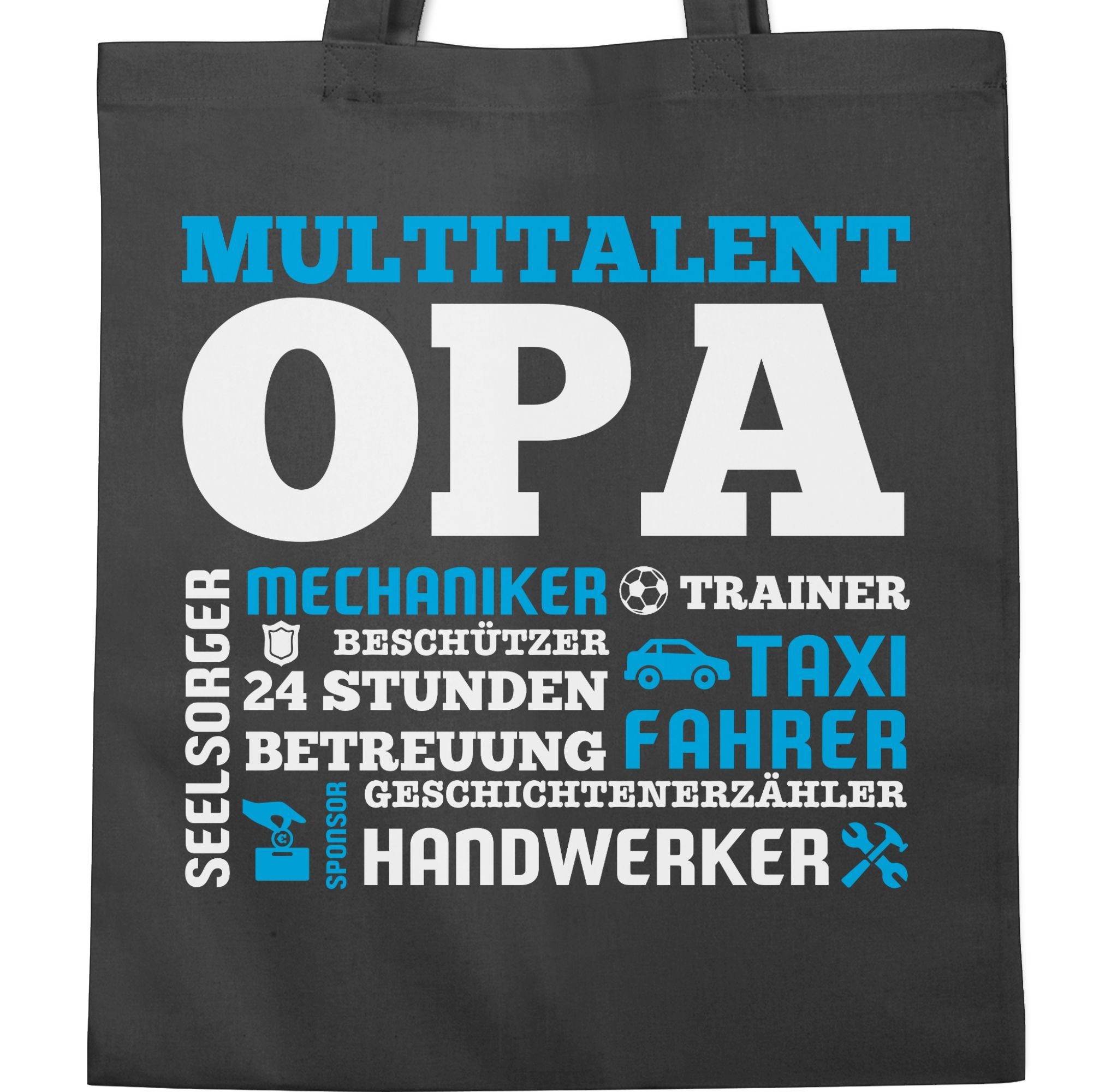 Shirtracer Umhängetasche Geschenke Dunkelgrau Opa Opa, Multitalent 2