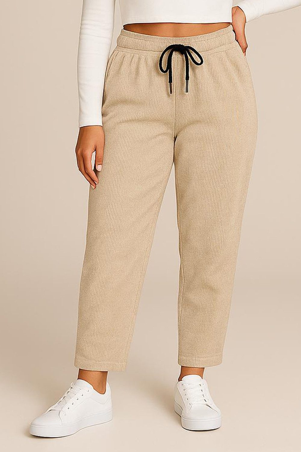 Kendindza Collection Jogger Pants Damen Cordhose Optik Hose Jogg-Pants eleg günstig online kaufen