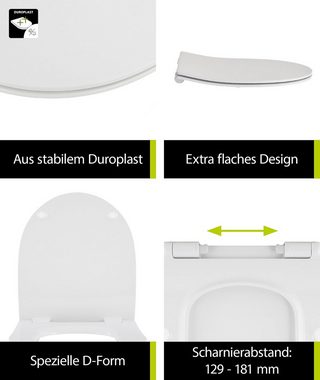 aquaSu WC-Sitz Hina, Für DuraStyle Basic und Icon XS, Absenkautomatik, D-Form, 407502