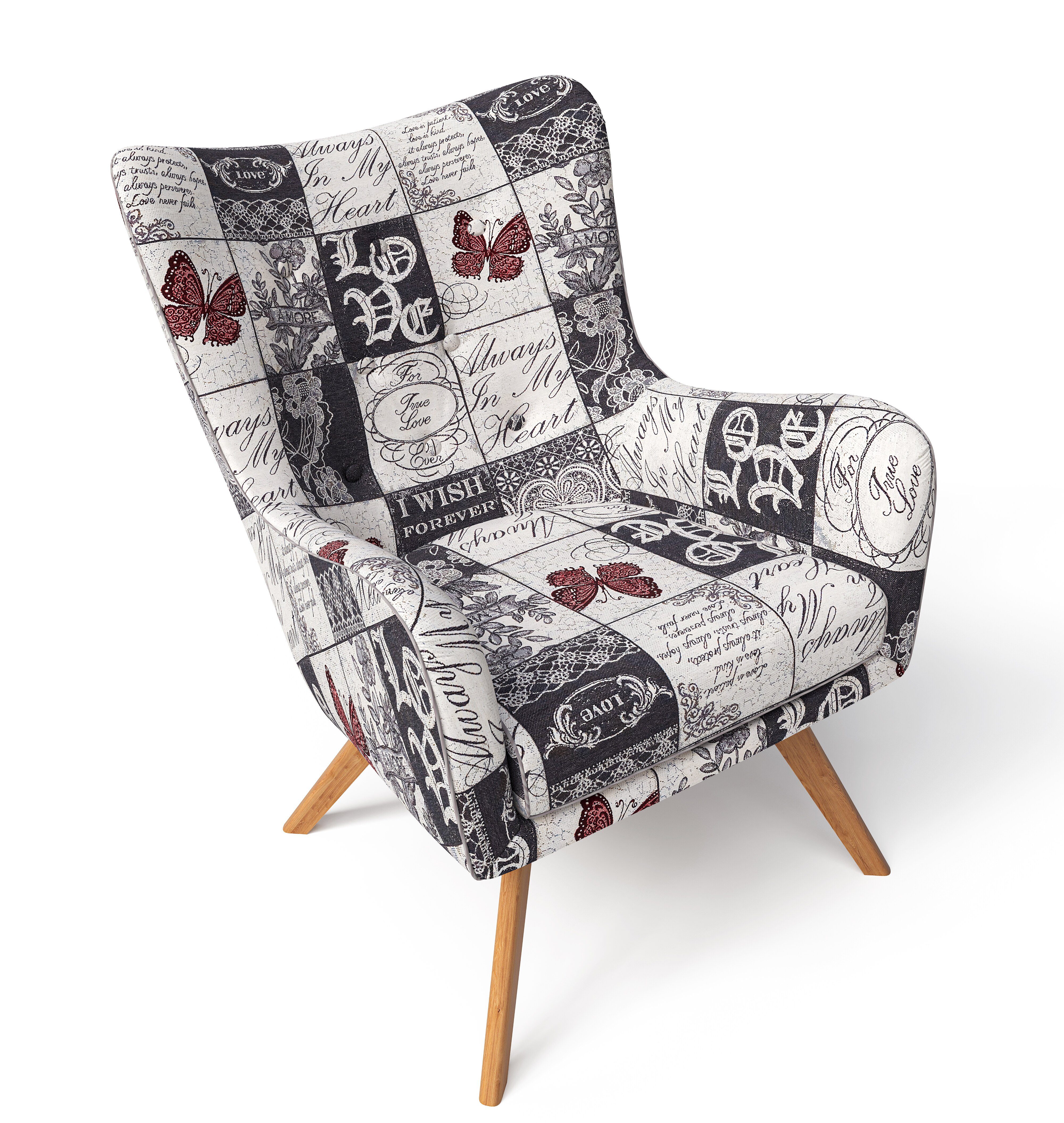 Sessel Supellex Hocker mit mit Design Supellex Schmetterling Love Gothic Sessel