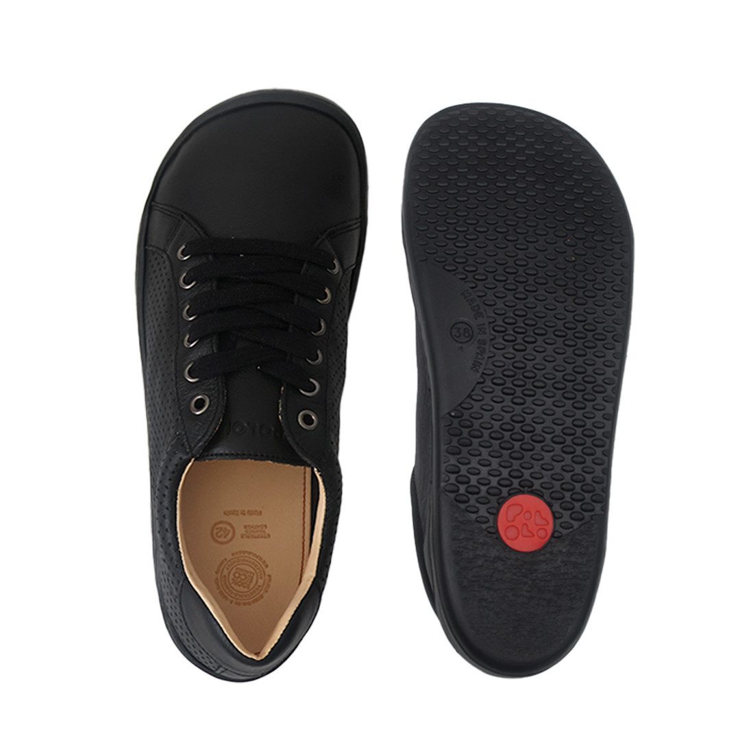 POLOLO Plus Barfußschuh, perforierter Barfußschuh aus Naturleder mit viel Zehenfreiheit