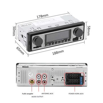 Hikity 1DIN Integrierte Stereo Fernbedienung Digital Bluetooth MP3 Autoradio (FM Radio, AUX-Audio Unterstützung von Fernbedienungen)