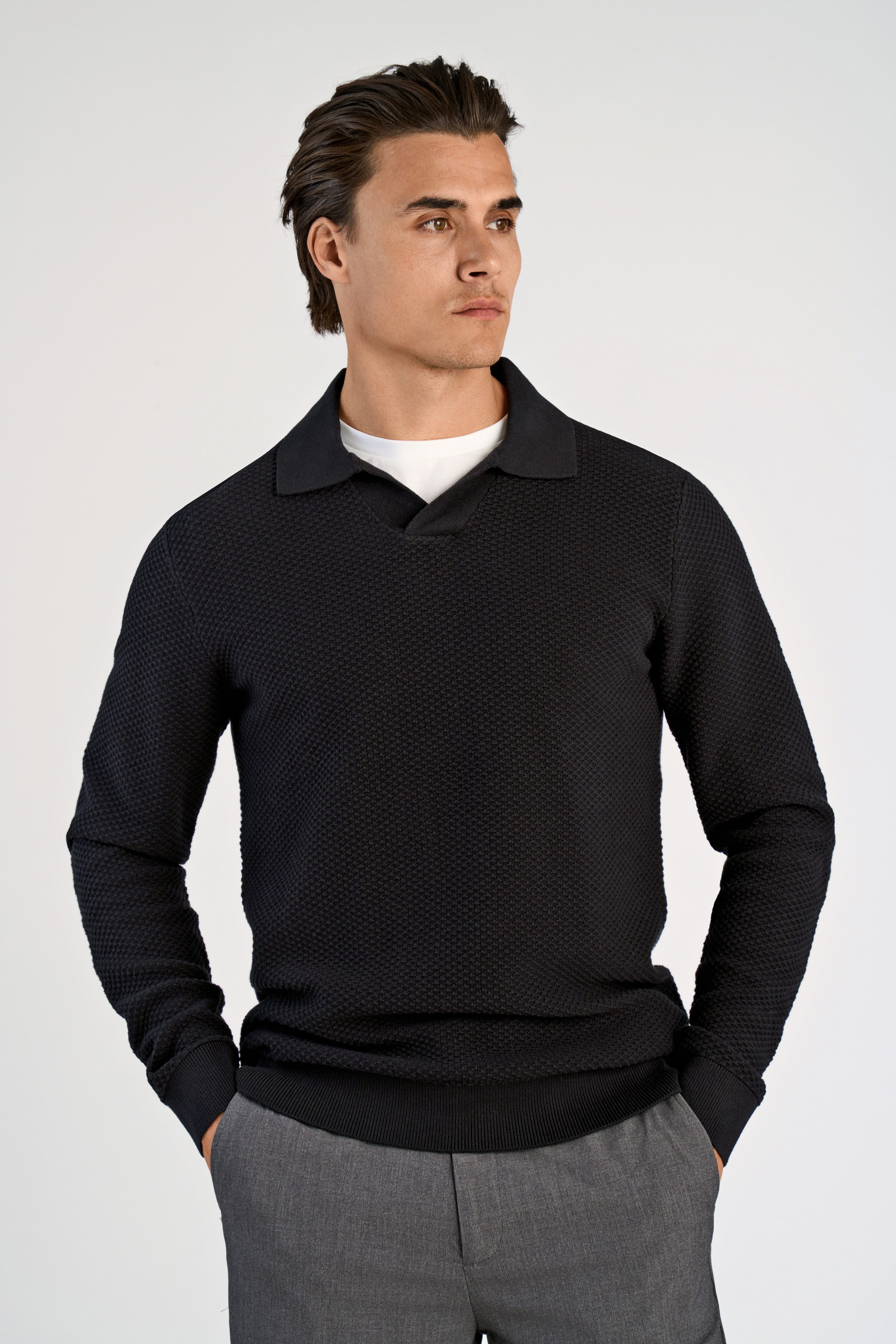 LINDBERGH Strickpullover mit Hemdkragen und leichter günstig online kaufen
