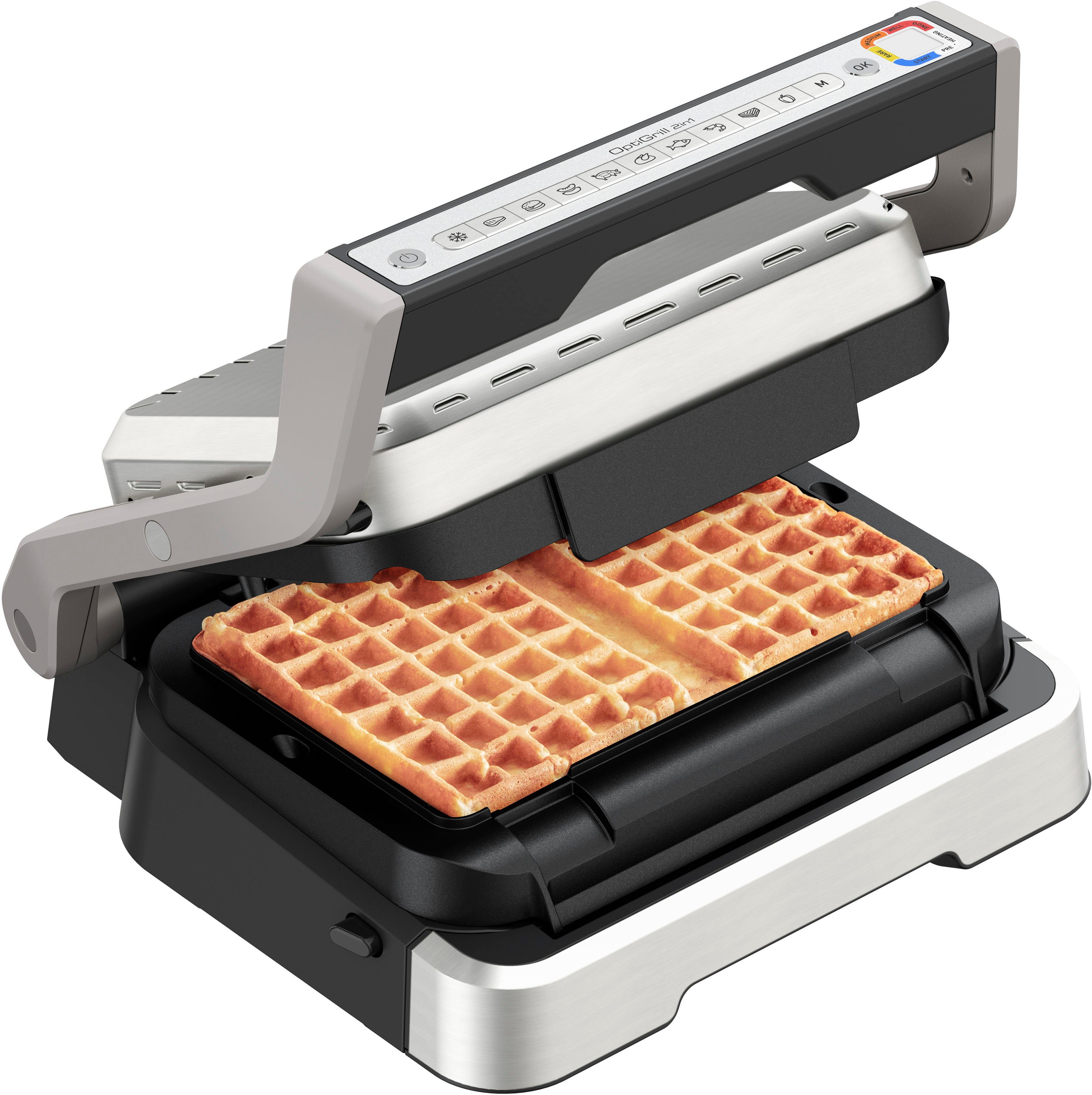 Tefal Waffelplatten XA7308 OptiGrill, Aluminium, (2-St), für 4in1 und 2in1 Modelle, Zubereitung von Belgischen Waffeln