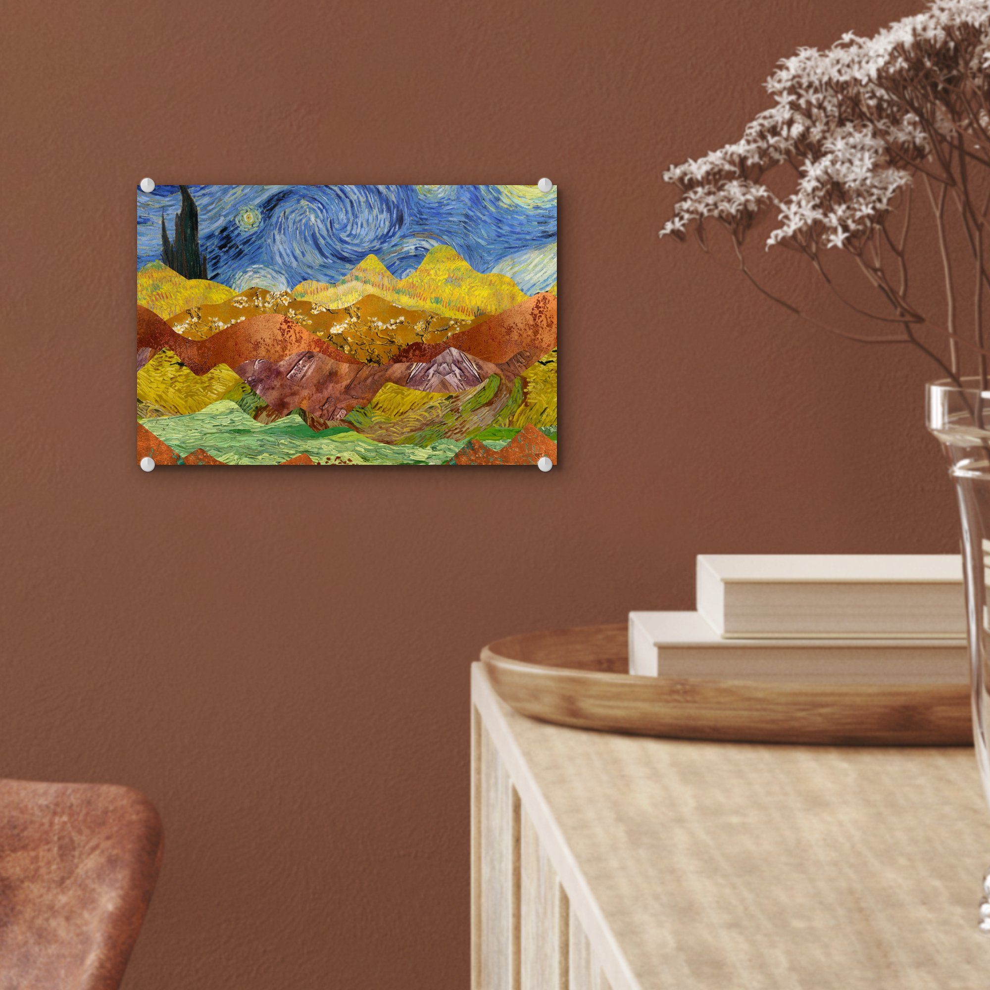 Wandbild Foto Acrylglasbild - (1 - Gogh auf Van Glas Bilder Wanddekoration St), Alte - Meister Malerei, - auf Glas MuchoWow Glasbilder -