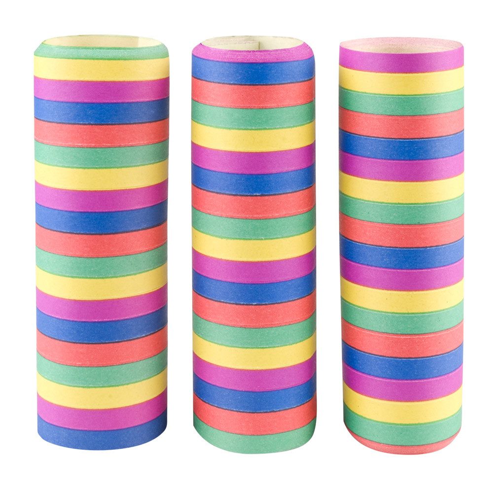 Boland Luftschlange 3 Rollen Papierluftschlangen bunt Party Deko Karneval (4 m), Partyklassiker für Jung und Alt