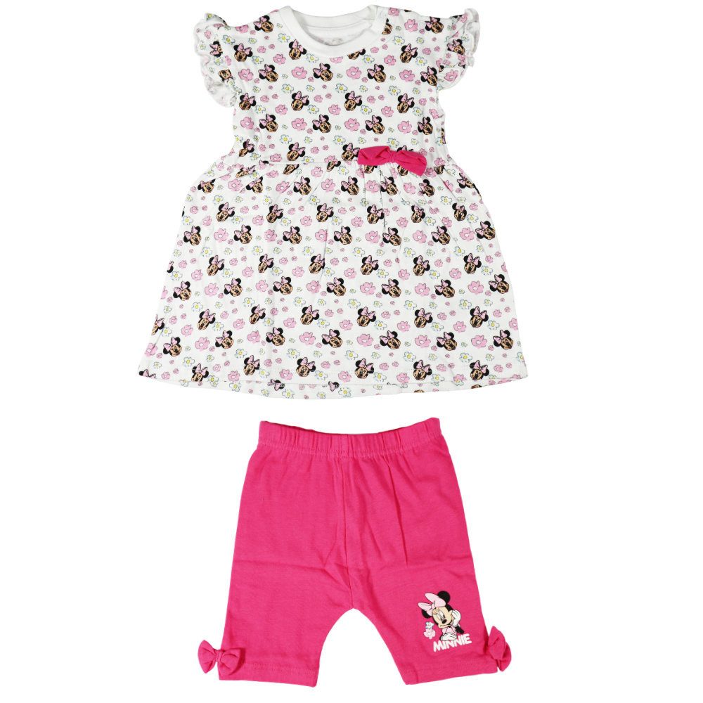 Sommerkleid Disney Minnie Maus Mädchen Baby 2 tlg Set Kleid plus Leggings