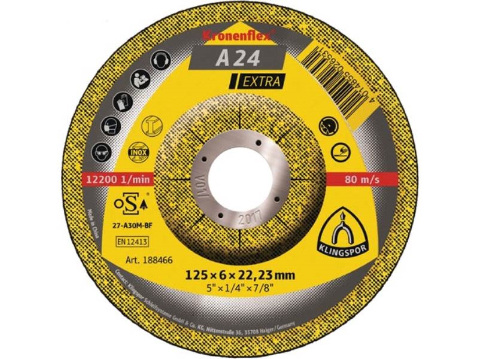 Klingspor Schruppscheibe 10er Pack KLINGSPOR 13446 Schruppscheibe A 24 Extra D180xS8mm gekröpf