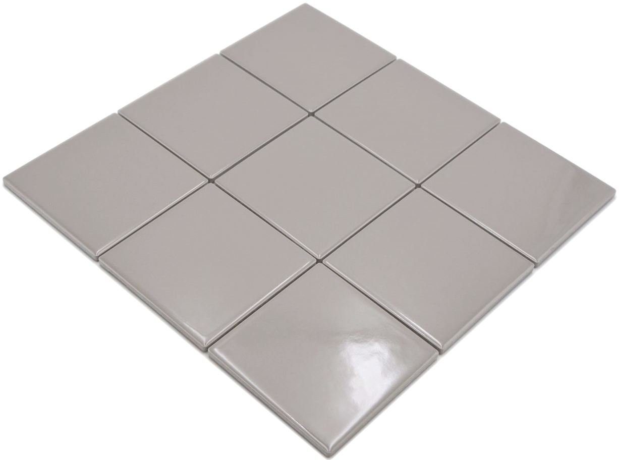 Mosani Mosaikfliesen Mosaik Fliese Wand Keramik schlamm glänzend Fliese WC Bad