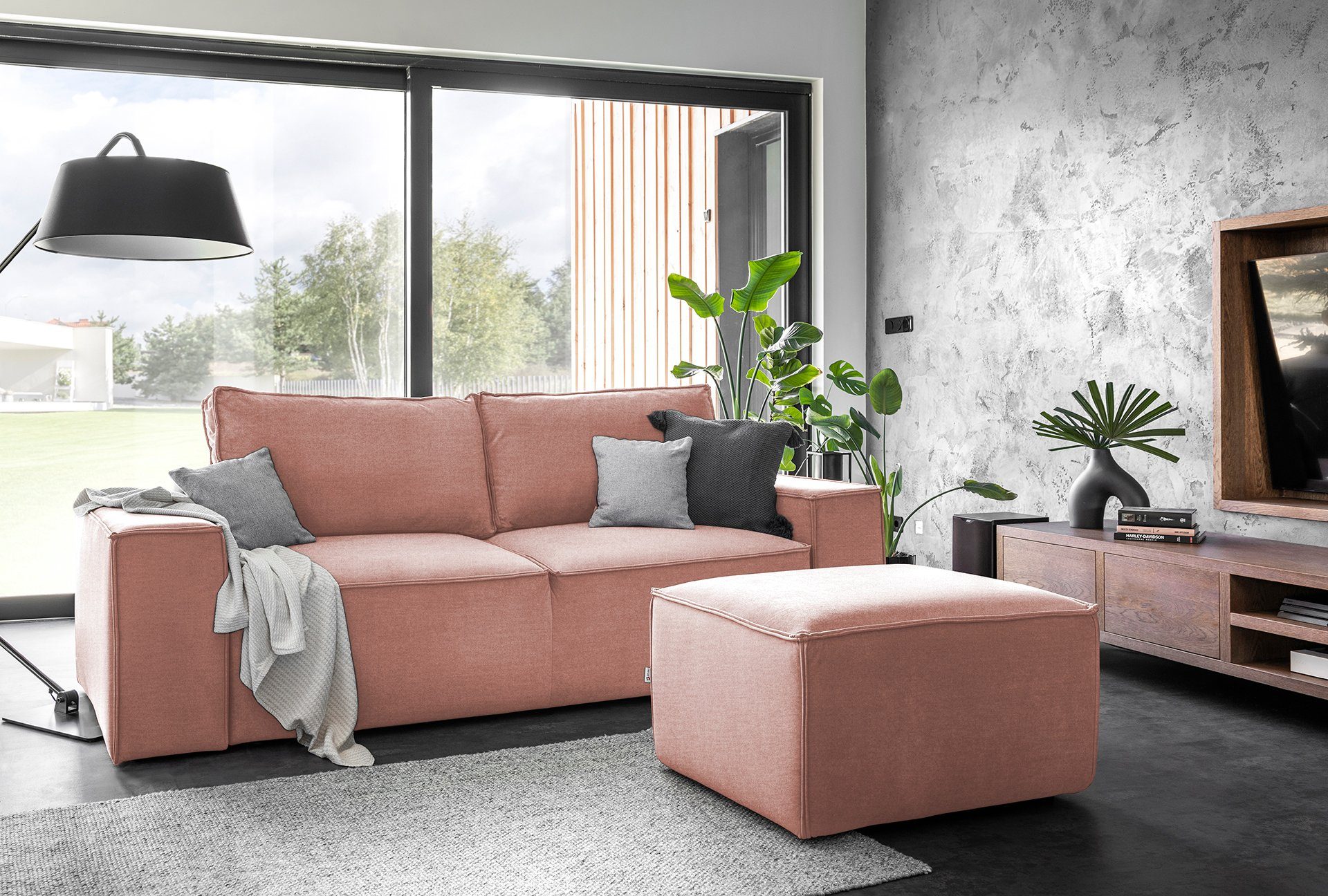 yourhouse24 Sofa Silla Schlafcouch Wohnzimmer Schlaffunktion Bettkasten Couch Nube 24