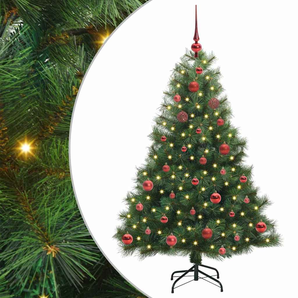 vidaXL LED Baum Künstlicher Weihnachtsbaum mit 150 LEDs Grün 150 cm PE und PVC