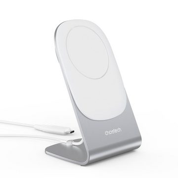 Choetech MagSafe 15W magnetisches Qi-Ladegerät Ständer Handy-Halter USB Typ-C Smartphone-Ladegerät (2000,00 mA, Packung, 2-tlg., 1 x Qi-Ladegerät, 1 x Ständerhalter, magnetisches Qi-Ladegerät)
