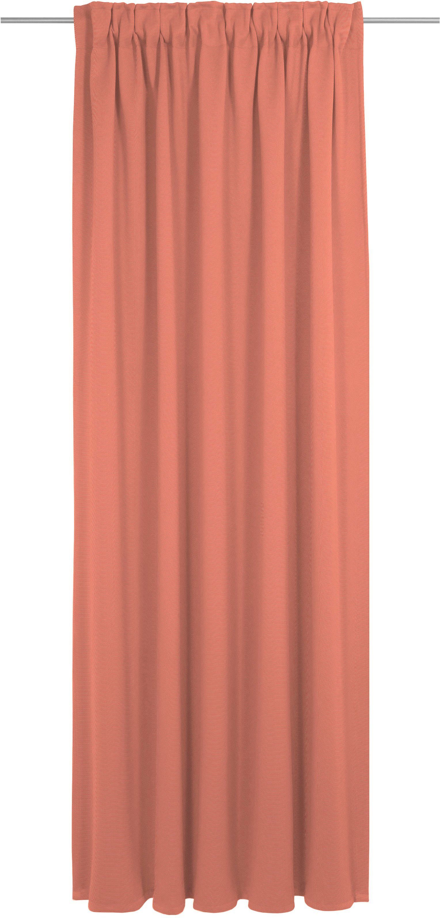 Vorhang Uni Collection light, aus Adam, blickdicht, nachhaltig Multifunktionsband (1 Bio-Baumwolle Jacquard, St), orange