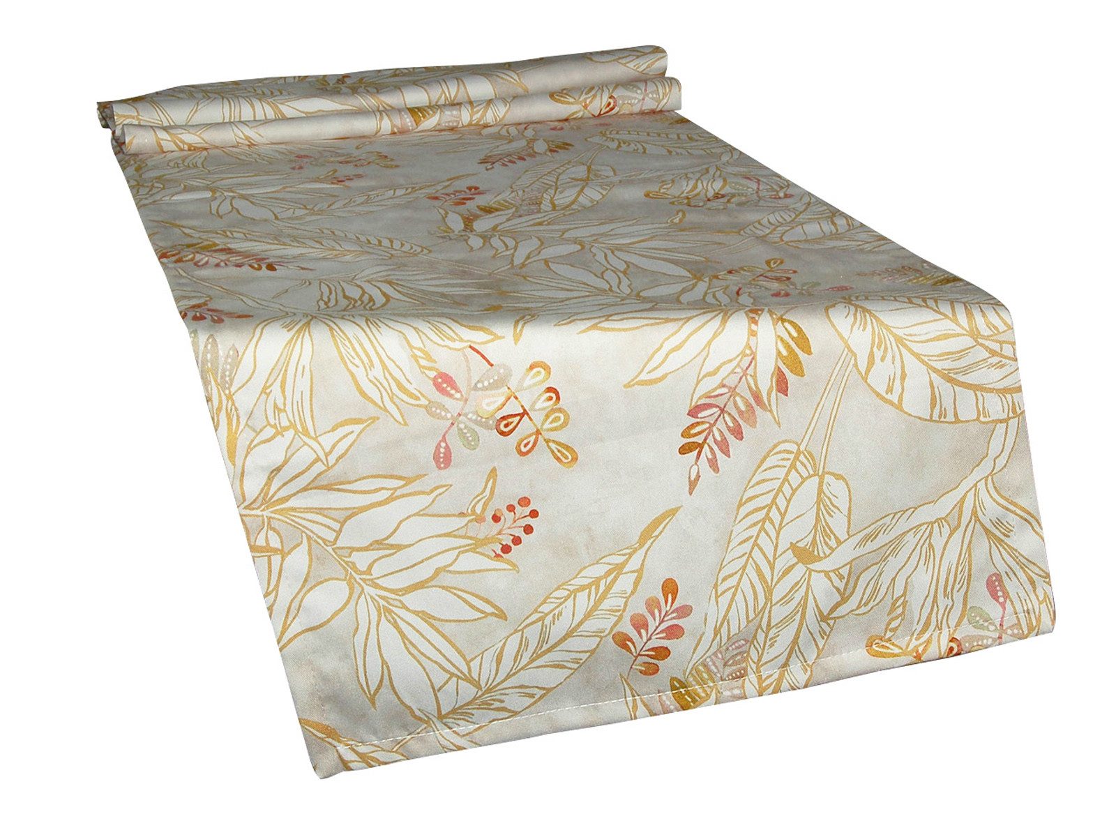 beties Tischläufer Atelier (1-tlg, 1 Stück Tischläufer ca. 40x150 cm), Blattgold ca. 40x150 cm 100% Baumwolle luxeriöse Blätter